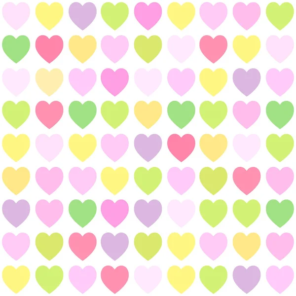 Corazón San Valentín Formas Patrón Colorido Fondo San Valentín Patrón — Vector de stock