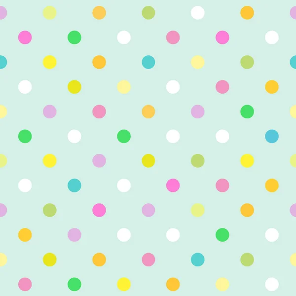 Blue Polka Dot Pattern Seamless Texture — Stock Vector