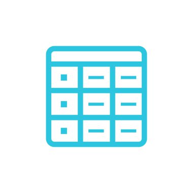 Mavi simge kümesinden gelen hücreler, Veri tablosu simgesi.