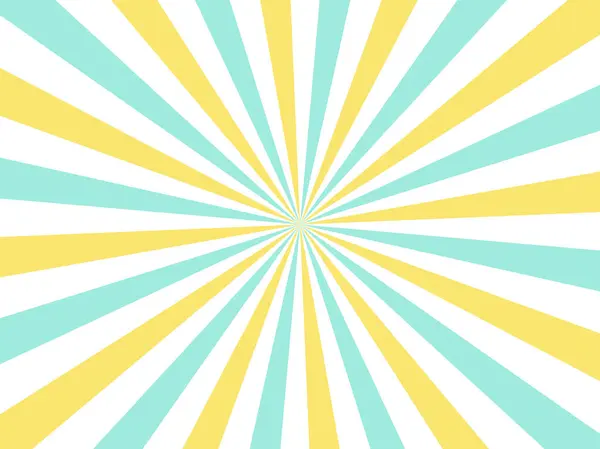 Soleil Modèle Fond Rayons Rayon Soleil Tons Blanc Turquoise Jaune — Image vectorielle