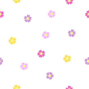 Primula. Colorful Primroses. Primula vulgaris. Seamless pattern. clipart