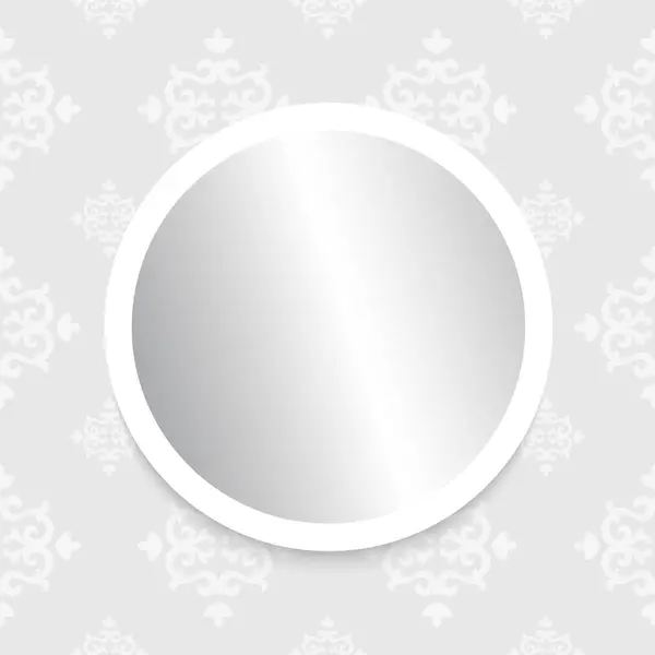 Miroir Avec Cadre Blanc Sur Fond Historique — Image vectorielle
