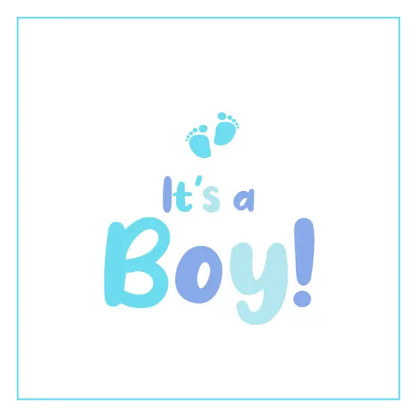 Baby Boy Birthday Shower Card Card Design Background — Stock Vector