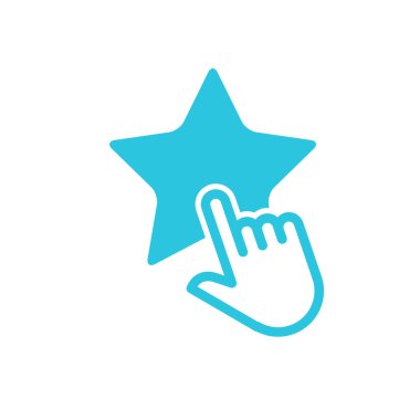 En sevdiğinden. Yıldız ikonu. Beyaz arka planda izole edilmiş. Mavi simge setinden.