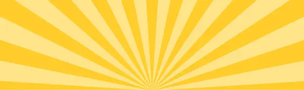 Banner Yellow Sunrise Sunbeam Rays Lines Background Light Stock Illustration