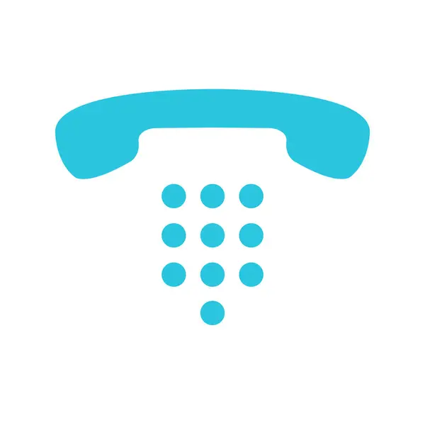Calling Dial Number Pad Icon Isolated White Background Blue Icon Stock Vektor