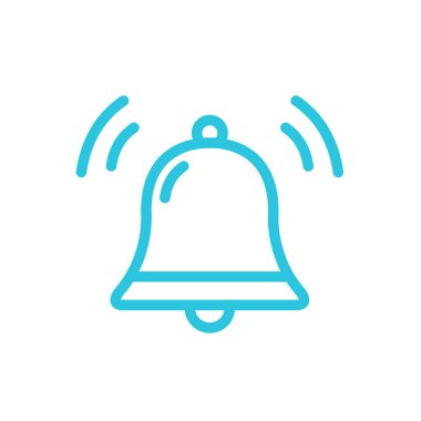 Zil halka simgesi beyaz arkaplanda izole edildi. Mavi simge setinden.