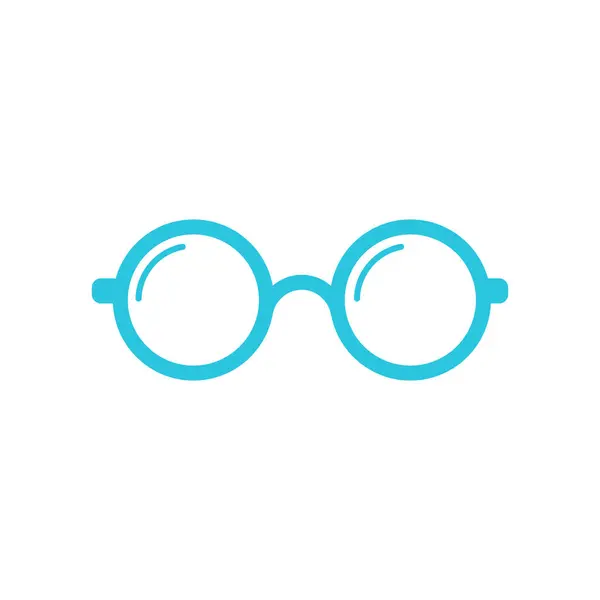 Εικονίδιο Για Μάτια Οπτικά Γυαλιά Απομονωμένο Λευκό Φόντο Από Μπλε Εικονογράφηση Αρχείου