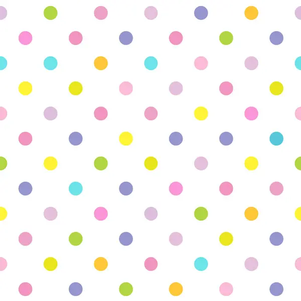 Polka Dot Pattern Seamless Texture Colorful Pattern — Stock Vector
