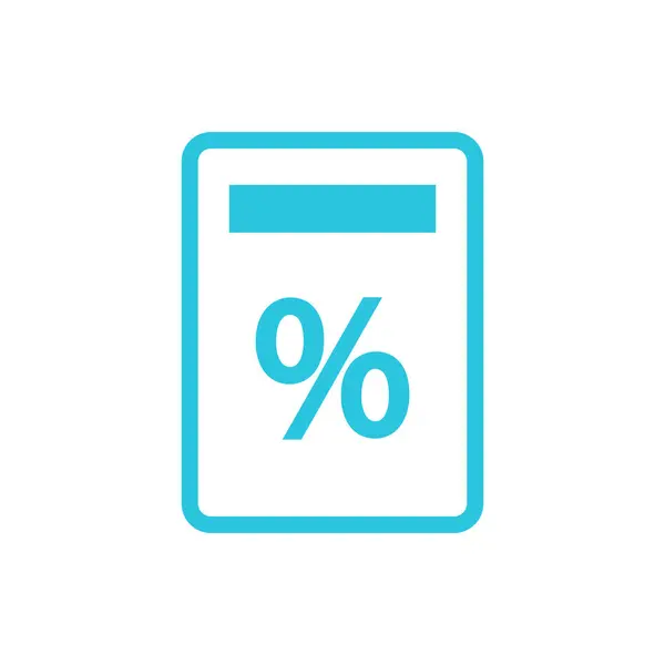 Calculadora Porcentual Probabilidad Aislado Sobre Fondo Blanco Del Conjunto Iconos Vector De Stock