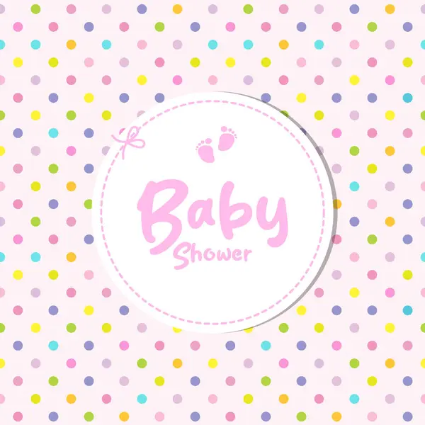 Convite Chá Bebê Polka Dot Textura Sem Costura Padrão Colorido —  Vetores de Stock