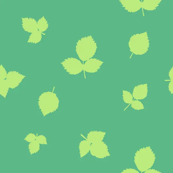 Ekologiska Gröna Blad Sömlösa Mönster Royaltyfria illustrationer