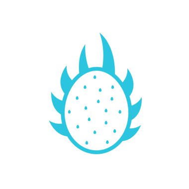 Ejderha meyvesi Beyaz arka planda izole edilmiş. Mavi simge setinden