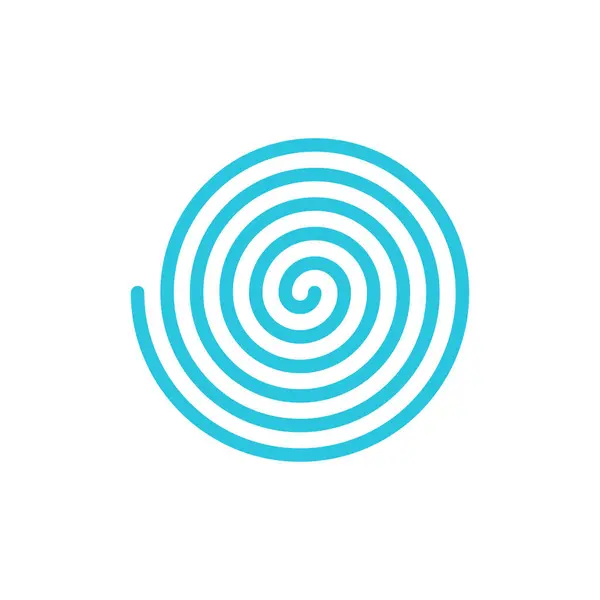 Ícone Espiral Isolado Fundo Branco Conjunto Ícone Azul — Vetor de Stock