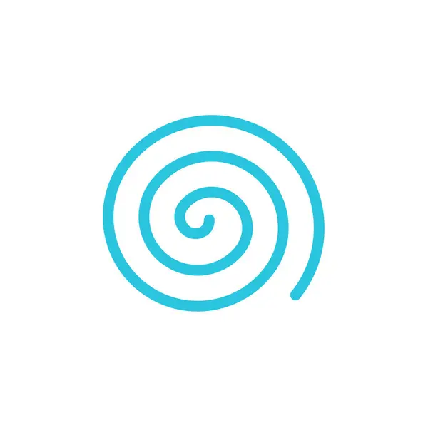Espiral Arquimedano Isolado Fundo Branco Conjunto Ícone Azul Ilustrações De Stock Royalty-Free