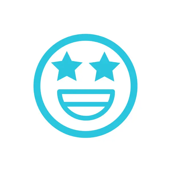 Increíble Expresión Emoji Aislada Sobre Fondo Blanco Conjunto Iconos Azules Ilustración De Stock