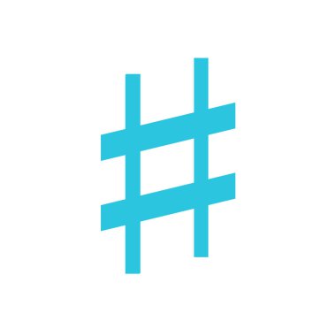 Keskin simge beyaz arkaplanda izole edildi. Mavi simge setinden.