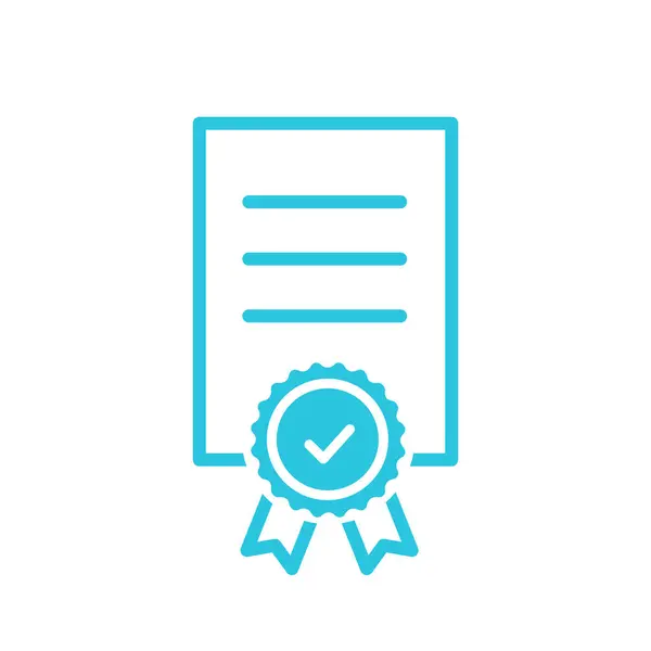 Best Quality Certificate Isolated White Background Blue Icon Set Jogdíjmentes Stock Illusztrációk