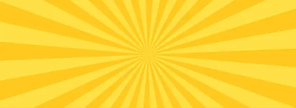 Gelbes Banner Mit Sonnenstrahlen Linien Hintergrund Licht Stockvektor