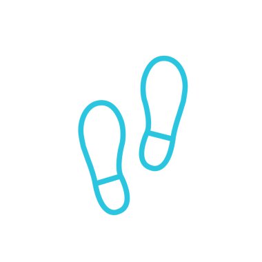 Basamaklar simgesi. Beyaz arka planda izole edilmiş. Mavi simge setinden.