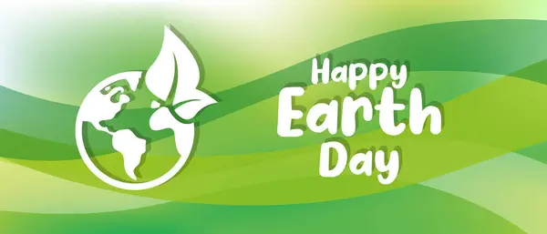 Firande World Earth Day Web Banner Design Vektorgrafik