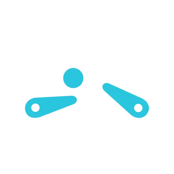 Unterhaltung Spiel Flipper Symbol Vereinzelt Auf Weißem Hintergrund Vom Blauen — Stockvektor
