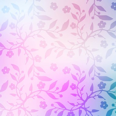 Kopya alanı ve tasarım ögesiyle soyut renkli çiçek dekoru şablonu.