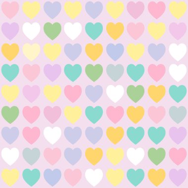 Kusursuz kalp deseni, pastel renk deseni