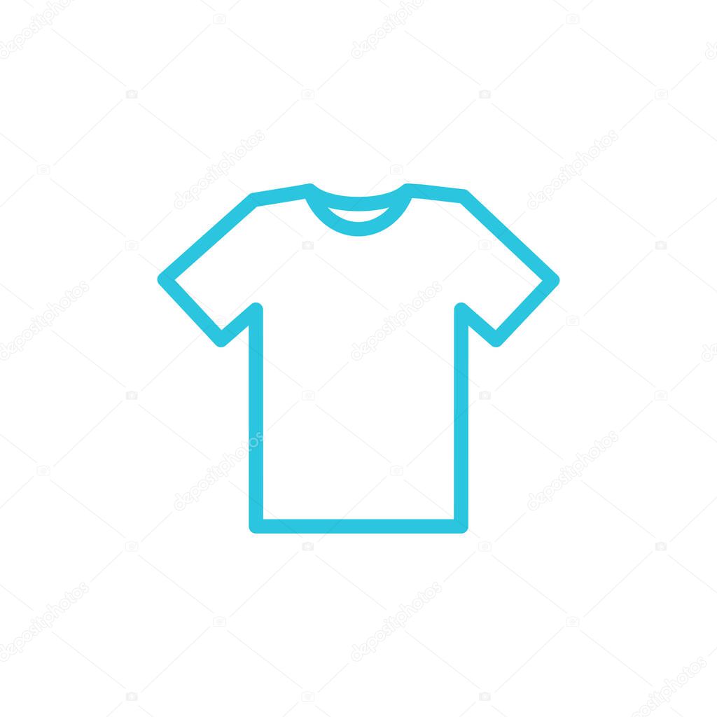 Simple Men T-Shirt icon. Isolated on white background. From blue icon set.