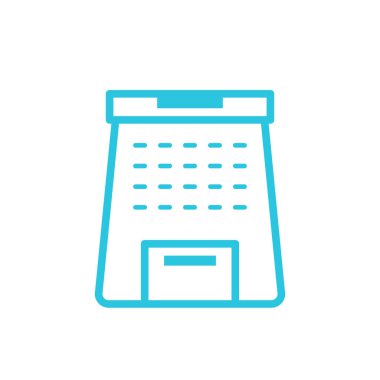 Kompost kutusu simgesi. Beyaz arka planda izole edilmiş. Mavi simge setinden.