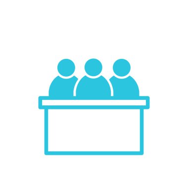 Konsey ikonu. Beyaz arka planda izole edilmiş. Mavi simge setinden.