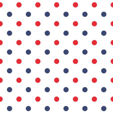 Polka Nokta deseni, beyaz arkaplanda kırmızı ve mavi noktalar, pürüzsüz doku