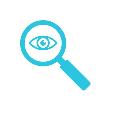 Mistery, Büyüteç, Zoom simgesi, beyaz arkaplanda izole edilmiş, mavi simge kümesinden