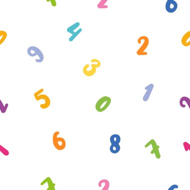 Kusursuz desen, sayılar, renkli doku