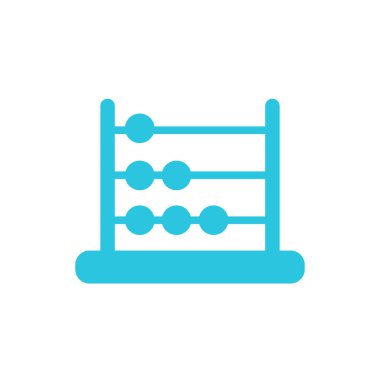 Sayım simgesi. Beyaz arka planda izole edilmiş. Mavi simge setinden.