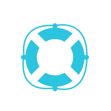 Lifebuoy simgesini kurtarın. Beyaz arka planda izole edilmiş. Mavi simge setinden