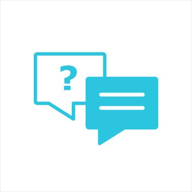 Tavsiye simgesi. Beyaz arka planda izole edilmiş. Mavi simge setinden.