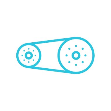 Makine kemeri simgesi. Beyaz arka planda izole edilmiş. Mavi simge setinden.