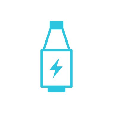 Seramik Elektrik Fünyesi Simgesi. Retro Güç Koruyucusu. Beyaz arka planda izole edilmiş. Mavi simge seti.