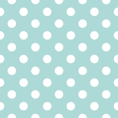 Beyaz ve açık mavinin kusursuz karışımı. Polka nokta deseni arkaplanı