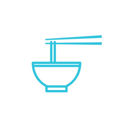 Soba Eriştesi: ikon, karabuğday glütensiz mükemmellik. Beyaz arka planda izole edilmiş. Mavi simge seti.