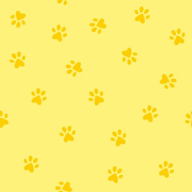 Cute little paws seamless pattern  background