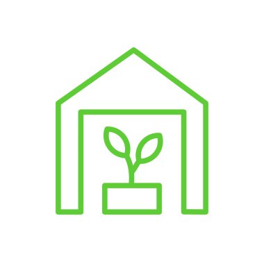 Horticulture Greenhouse Icon. Isolated on white background.