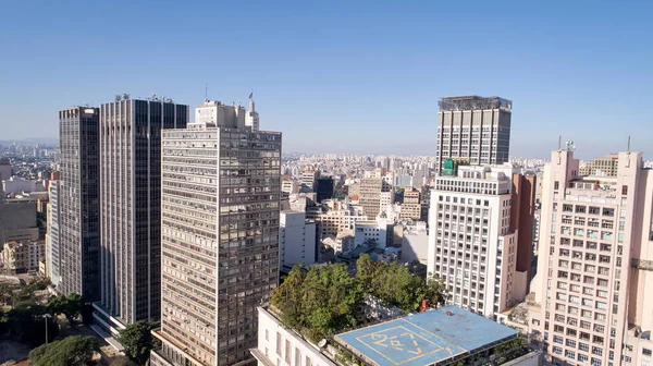 Aerial View Buildings Vale Anhangabau Sao Paulo City Brazil — Stock Photo, Image