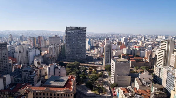 Letecký Pohled Budovy Blízkosti Údolí Anhangabau Městě Sao Paulo Brazílie — Stock fotografie