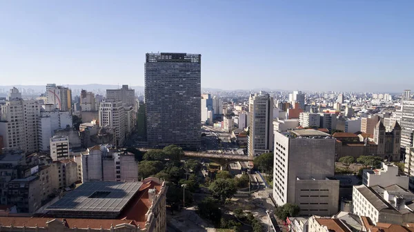 Vista Aérea Edificios Cerca Del Vale Anhangabau Ciudad Sao Paulo — Foto de Stock