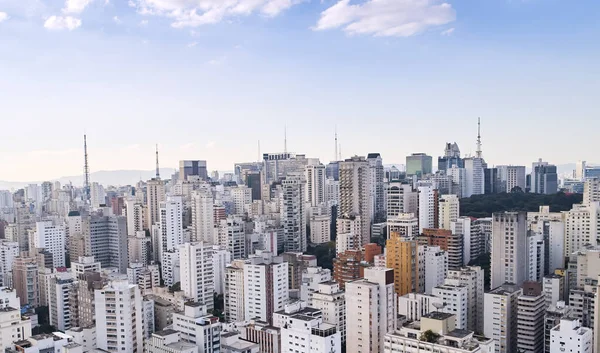 Letecký Pohled Budovy Blízkosti Avenida Paulista Městě Sao Paulo Brazílie — Stock fotografie