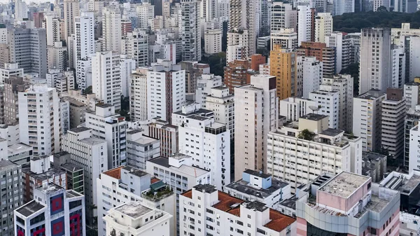 Vista Aérea Edificios Cercanos Avenida Paulista Ciudad Sao Paulo Brasil —  Fotos de Stock
