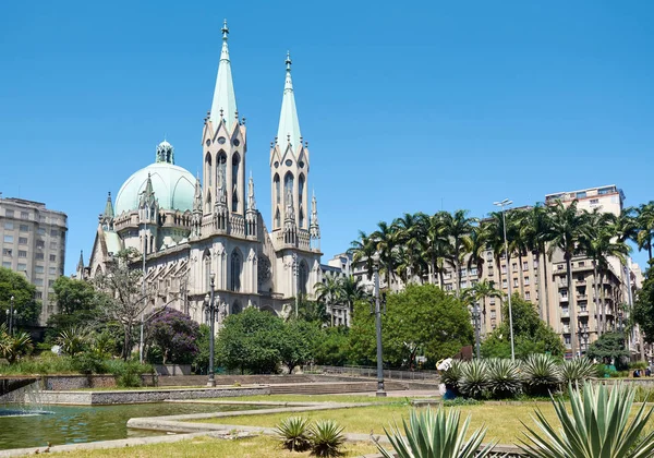 Katedrali Sao Paulo Daki Katolik Kilisesi — Stok fotoğraf