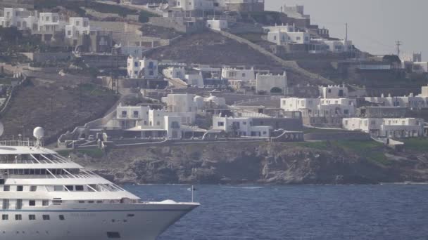 October 2022 Mykonos Island Cyclades Greece View Mykonos Town Whitewashed — Stock Video